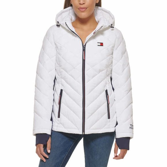 Tommy Hilfiger Ladies' Packable Jacket White - Picture 8 of 9